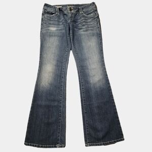 Decree Y2K Low-Rise Medium Wash Backflap Pockets Bootcut Jeans Size 9